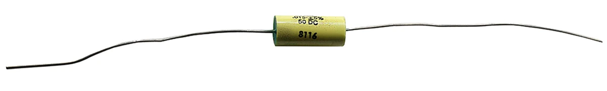 0.015 µF 50v 5% Non−Polarized Plastic Capacitor