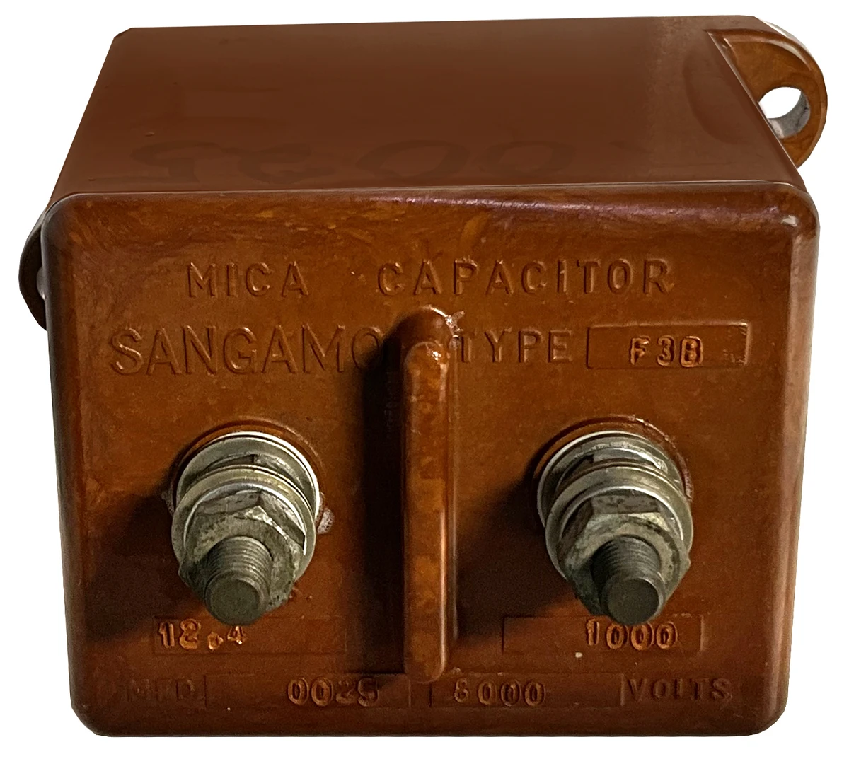 .0025 MFD @ 8 KV Type F3B Mica Capacitor | Surplus Sales of Nebraska