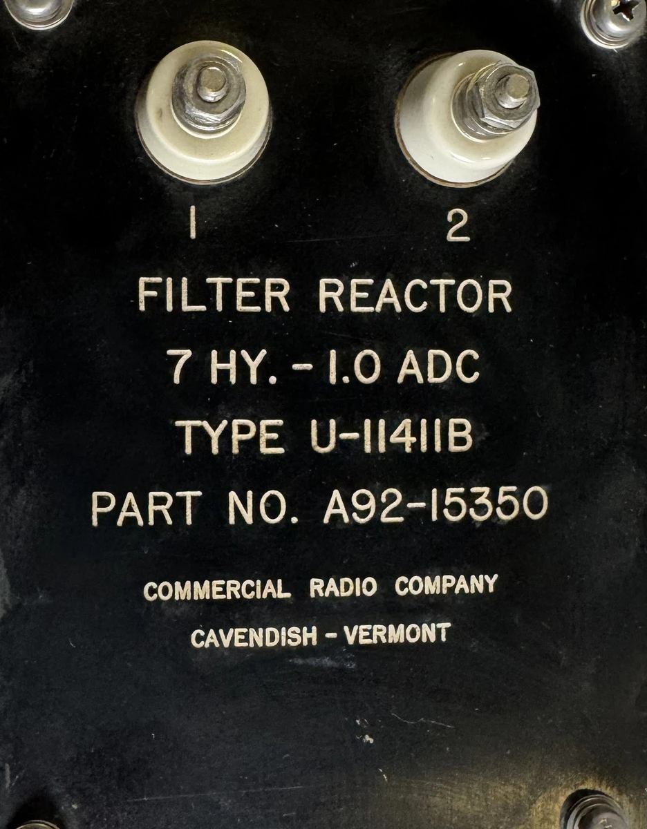7 Hy @ 1.0 ADC Raytheon / CRC Filter Reactor | Surplus Sales of Nebraska