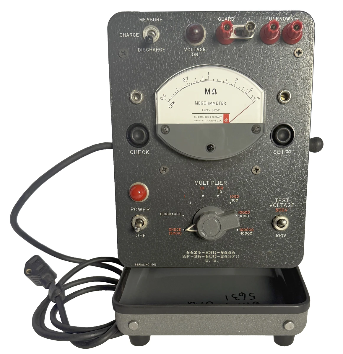 General Radio Megohmmetter Type 1862-C | Surplus Sales of Nebraska