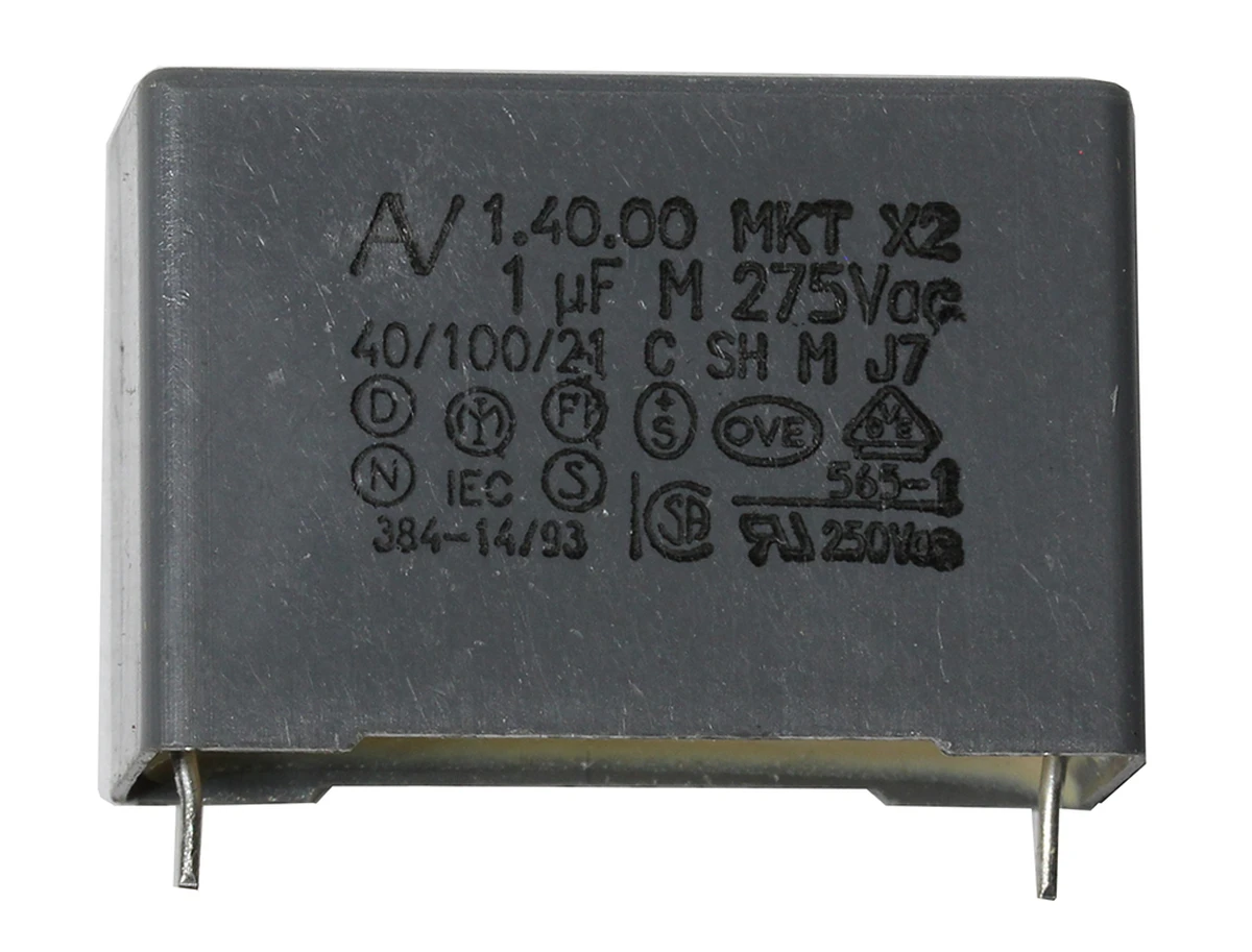 1 µF 250 vac Non−Polarized Plastic Capacitor