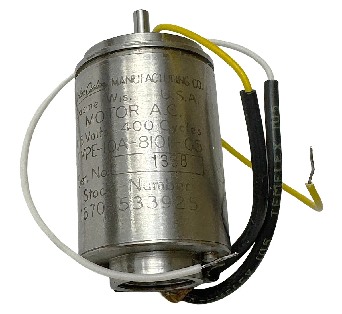 115 Volt - 400 Hz John Oster 7000 RPM Servo Motor | Surplus Sales of ...