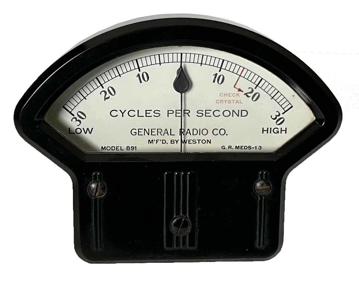 Measuring Cyclemeter Low 30 to High 30 Cycle per Second Zero Center Frequency Meter ...