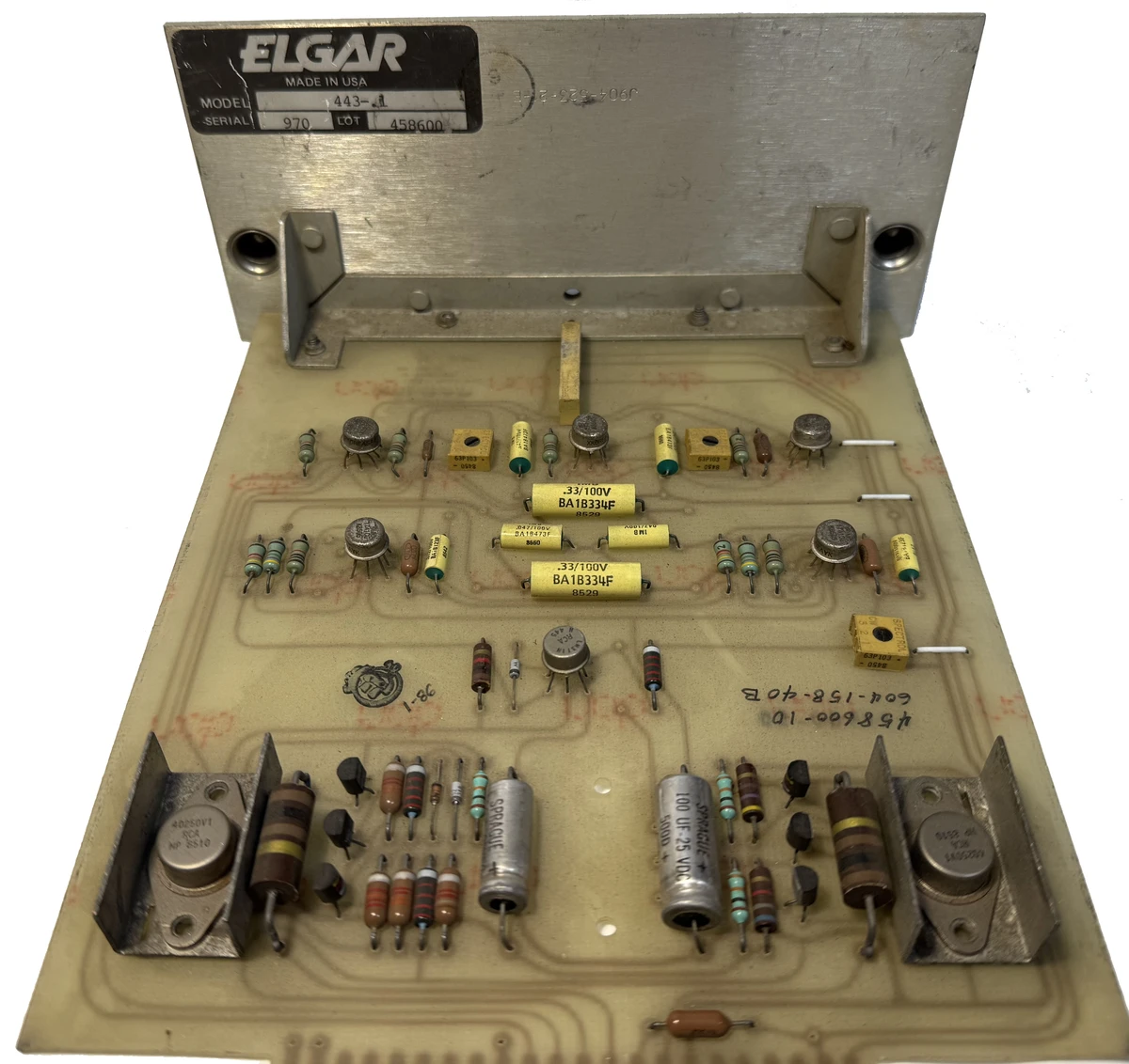 Elgar Signal Routing Plug In ELGAR 443-.1 Fixed Frequency Oscillator-Series 400 | Surplus Sales of ...