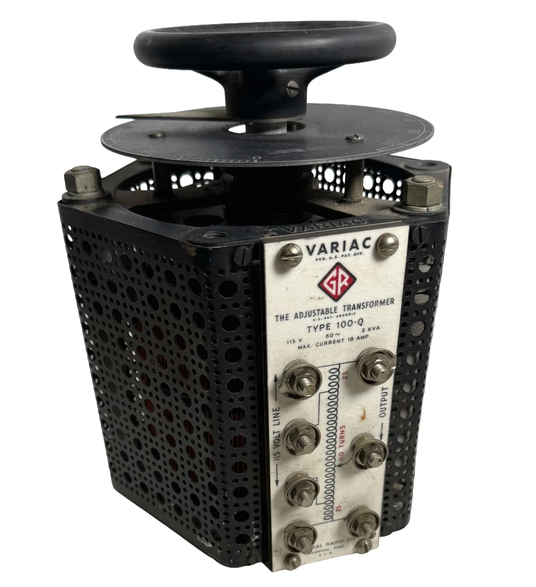 2 kVA General Radio Variac Steering Wheel & Dial | Surplus Sales of ...