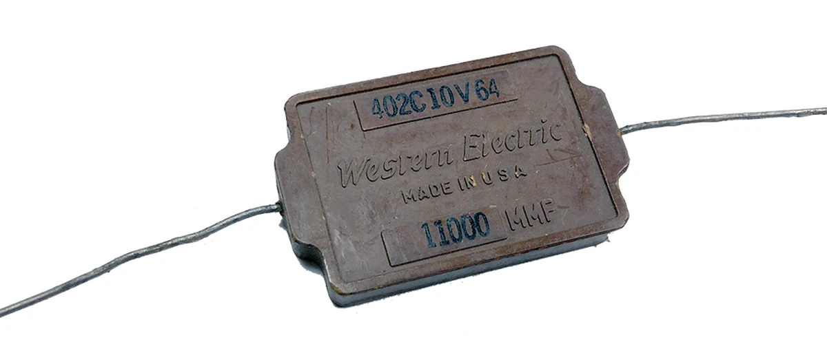 western electric axial molded mica capacitor