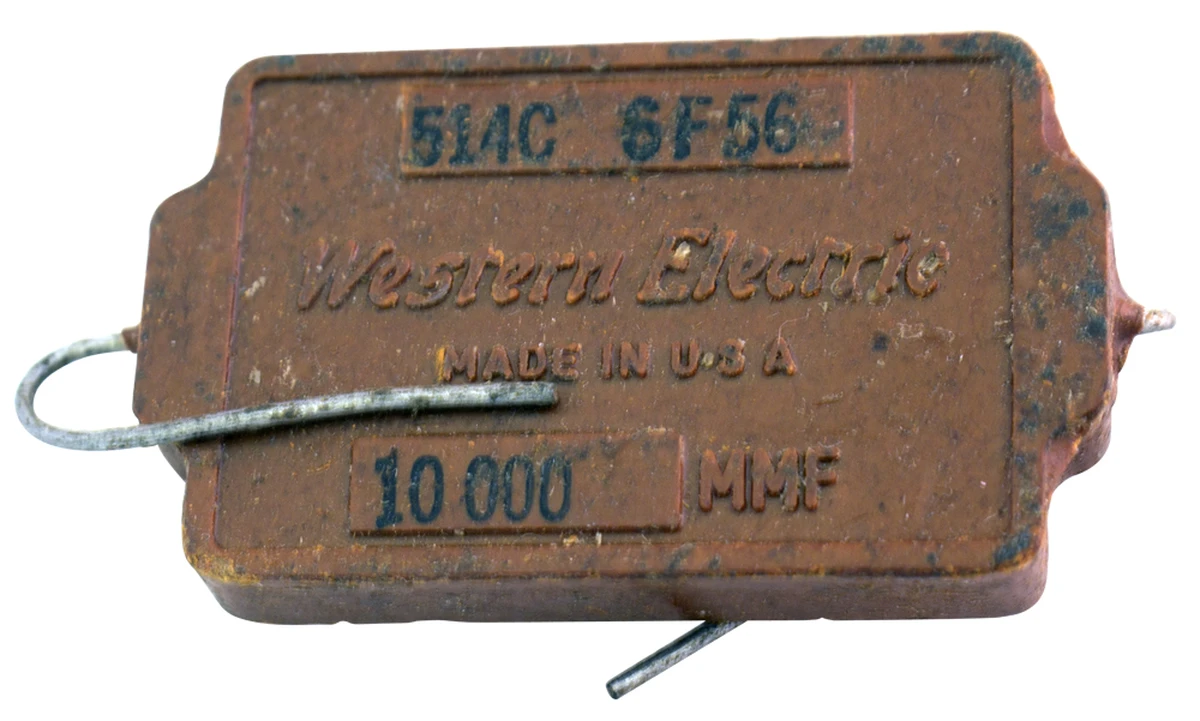 western electric axial molded mica capacitor