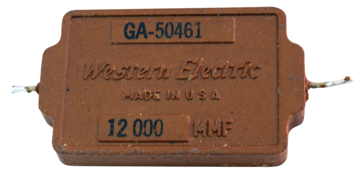 western electric axial molded mica capacitor