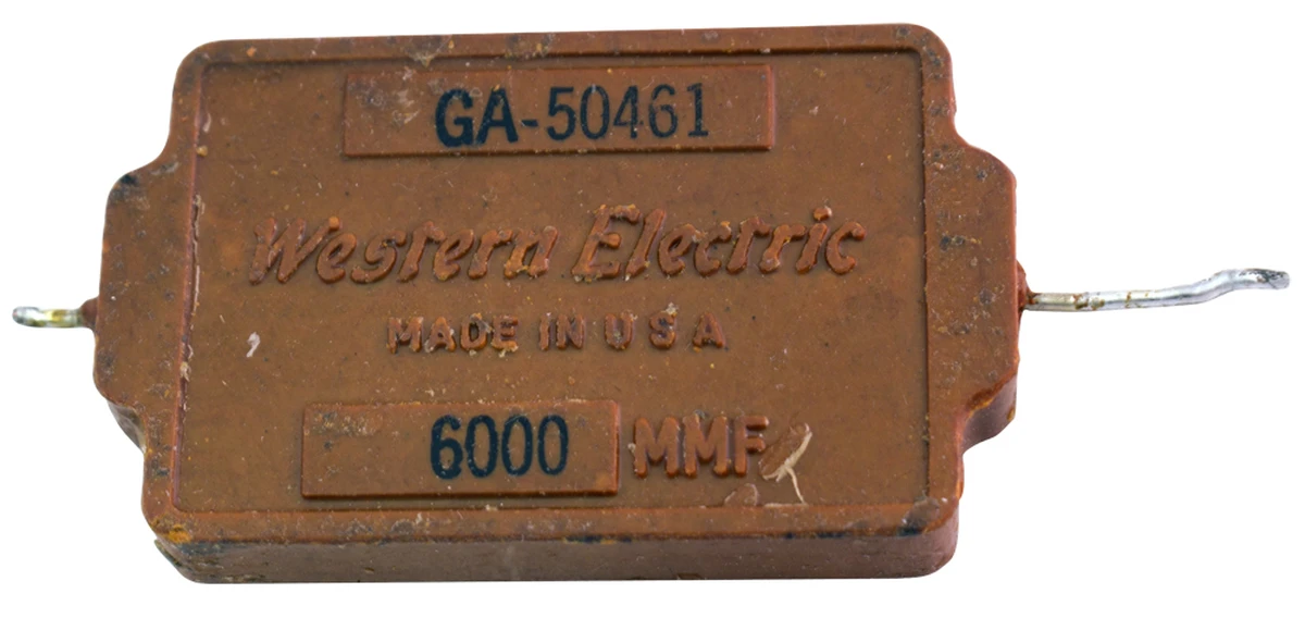 western electric axial molded mica capacitor