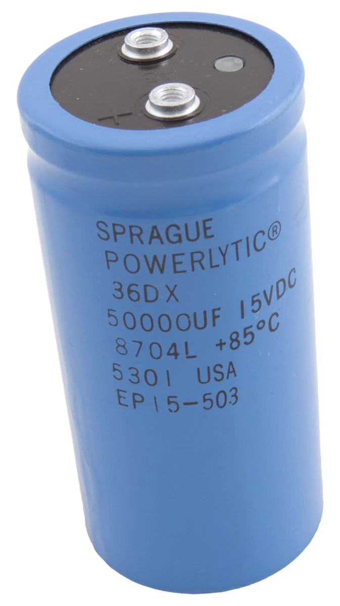 Electrolytic 50,000 µF 15v DC Capacitor