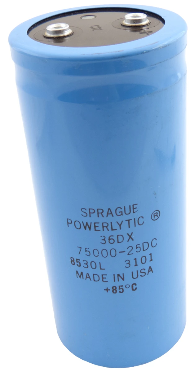 Electrolytic 75,000 µF 25vDC Capacitor