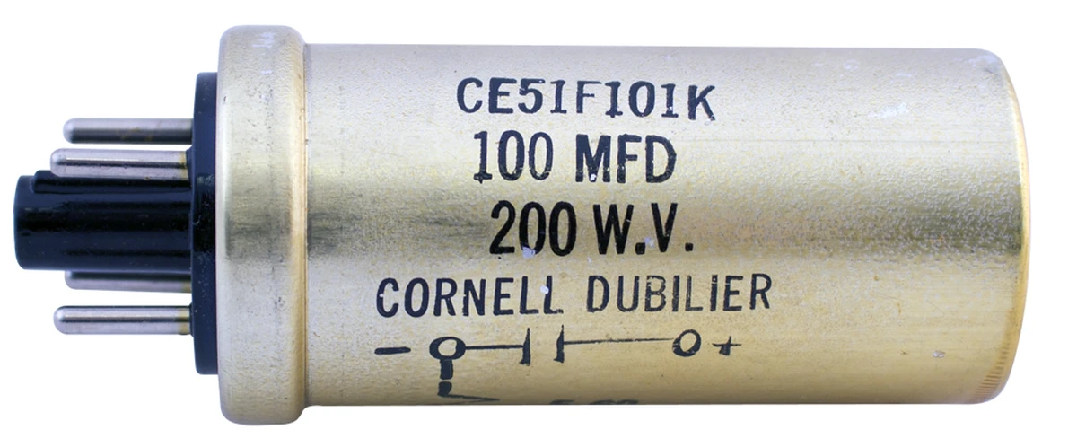 cde/pyramid octal capacitor