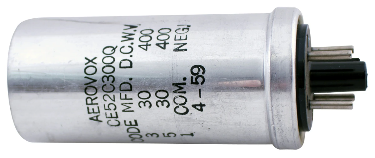 Aerovox Octal Dual Section Electrolytic Capacitor