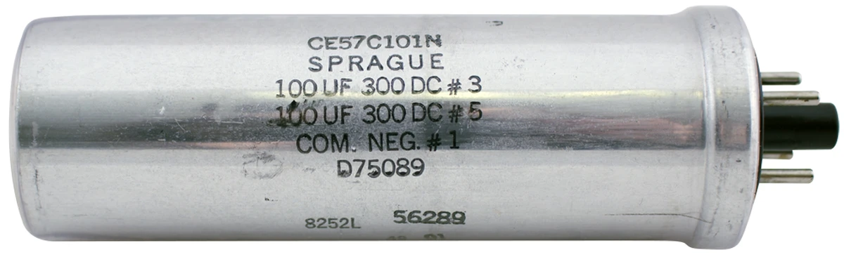 Sprague Octal Dual Section Electrolytic Capacitor