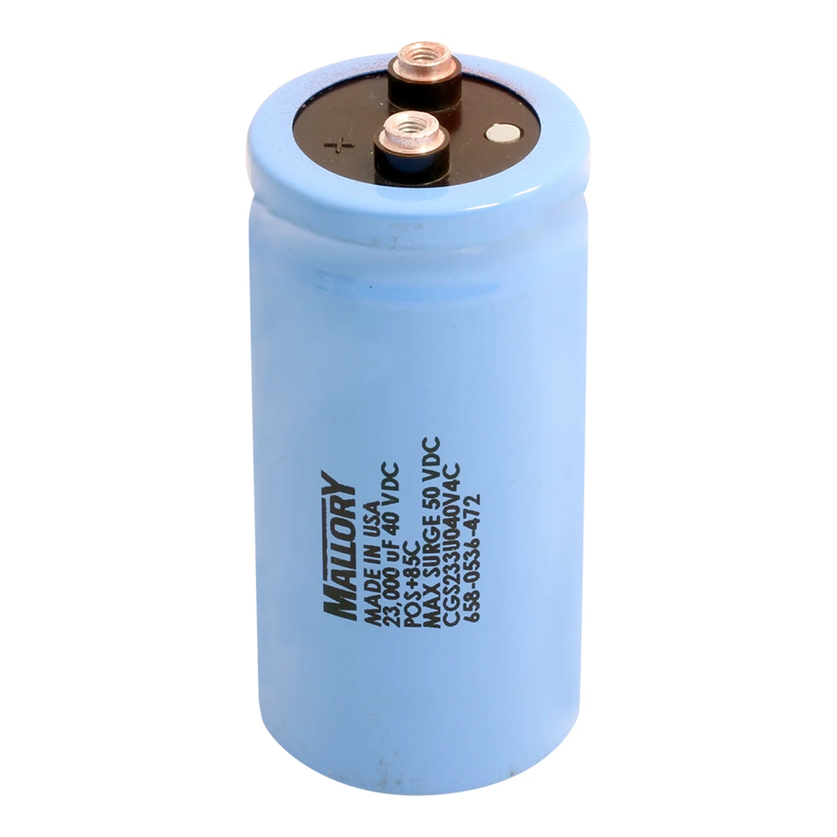 Electrolytic 23,000 µF 40vDC 50vDC max surge Capacitor