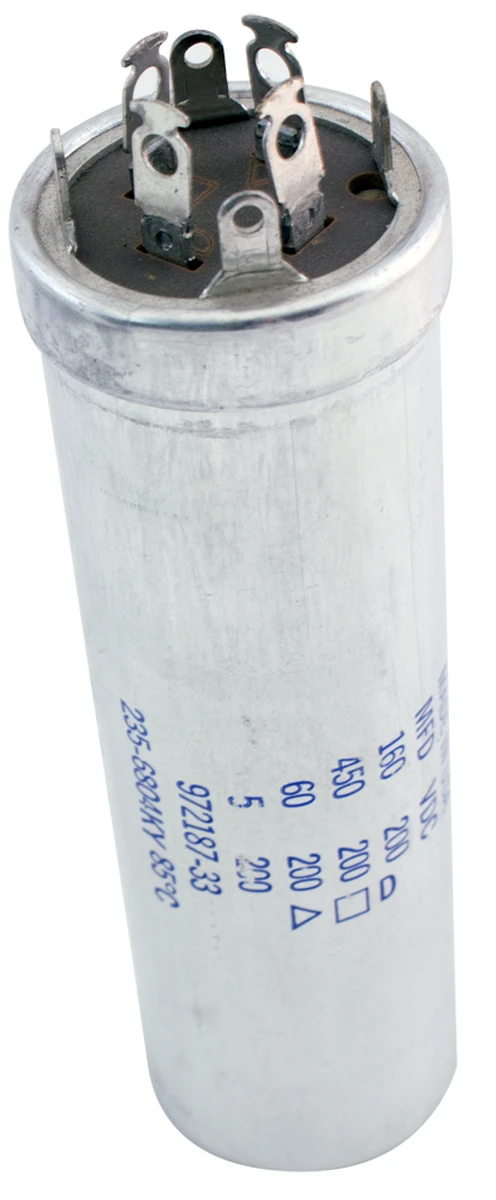 160−450−60−5 µF 200vDC Quad Section Electrolytic Capacitor