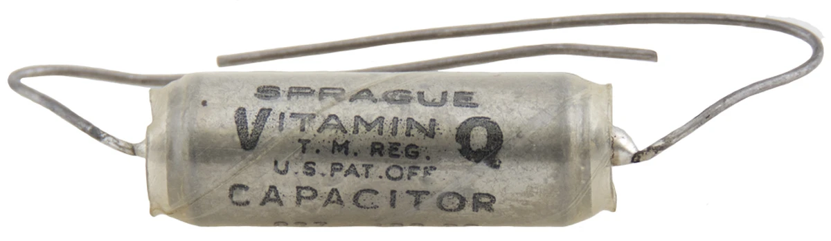 sprague vitamin q paper axial metal case capacitor