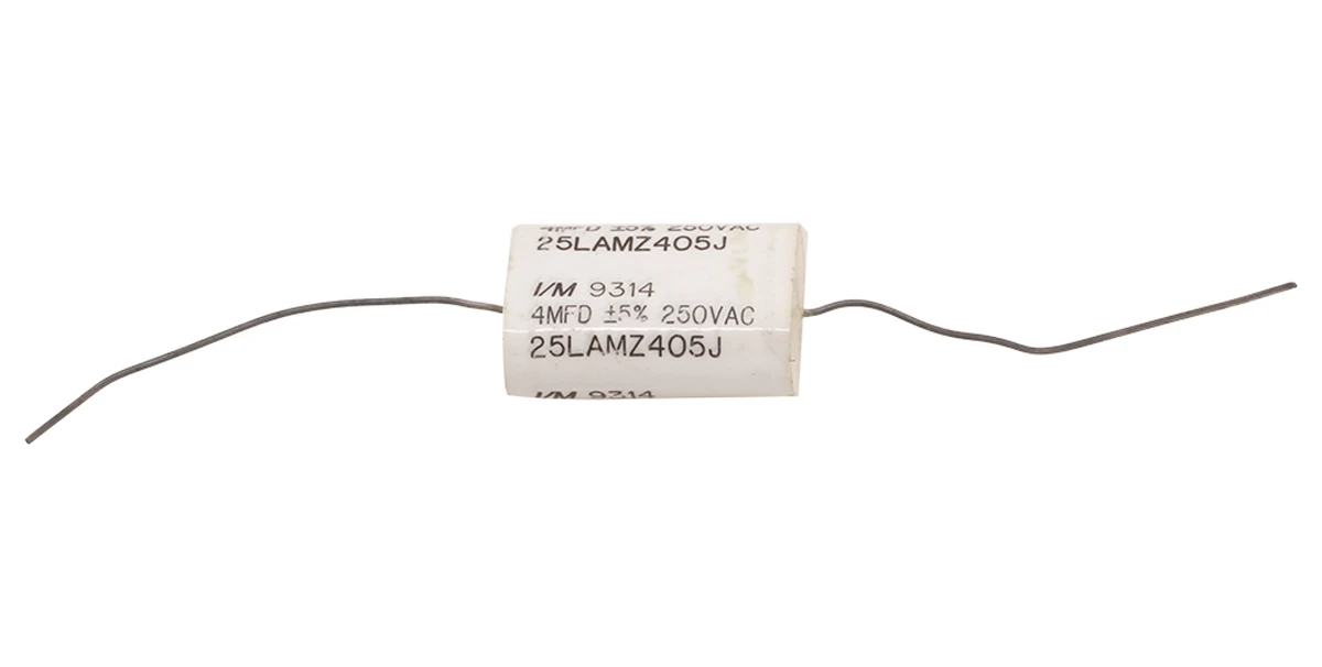 4 µF 250vac ±5% Non−Polarized Plastic Capacitor