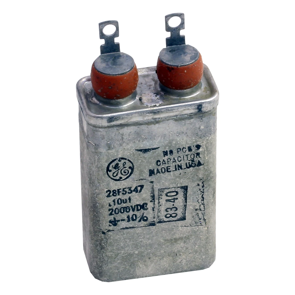 0.1 µF 2kv Non−Polarized Metal Case Sealed Capacitor