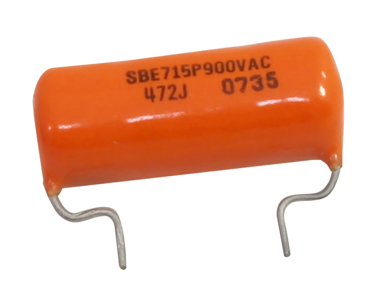 0.0047 µF 900vac 5% Non−Polarized Plastic Capacitor