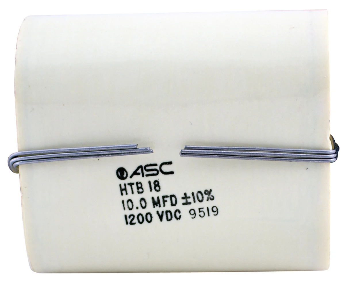 10 µF 1200vDC Non−Polarized Plastic Capacitor