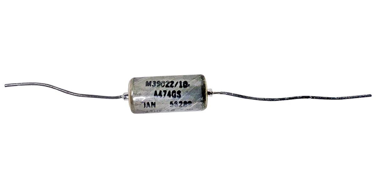 sprague metal case axial capacitor