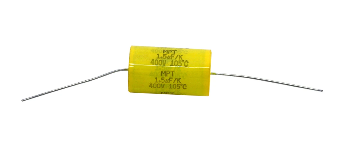 1.5 µF 400v Non−Polarized Plastic Capacitor