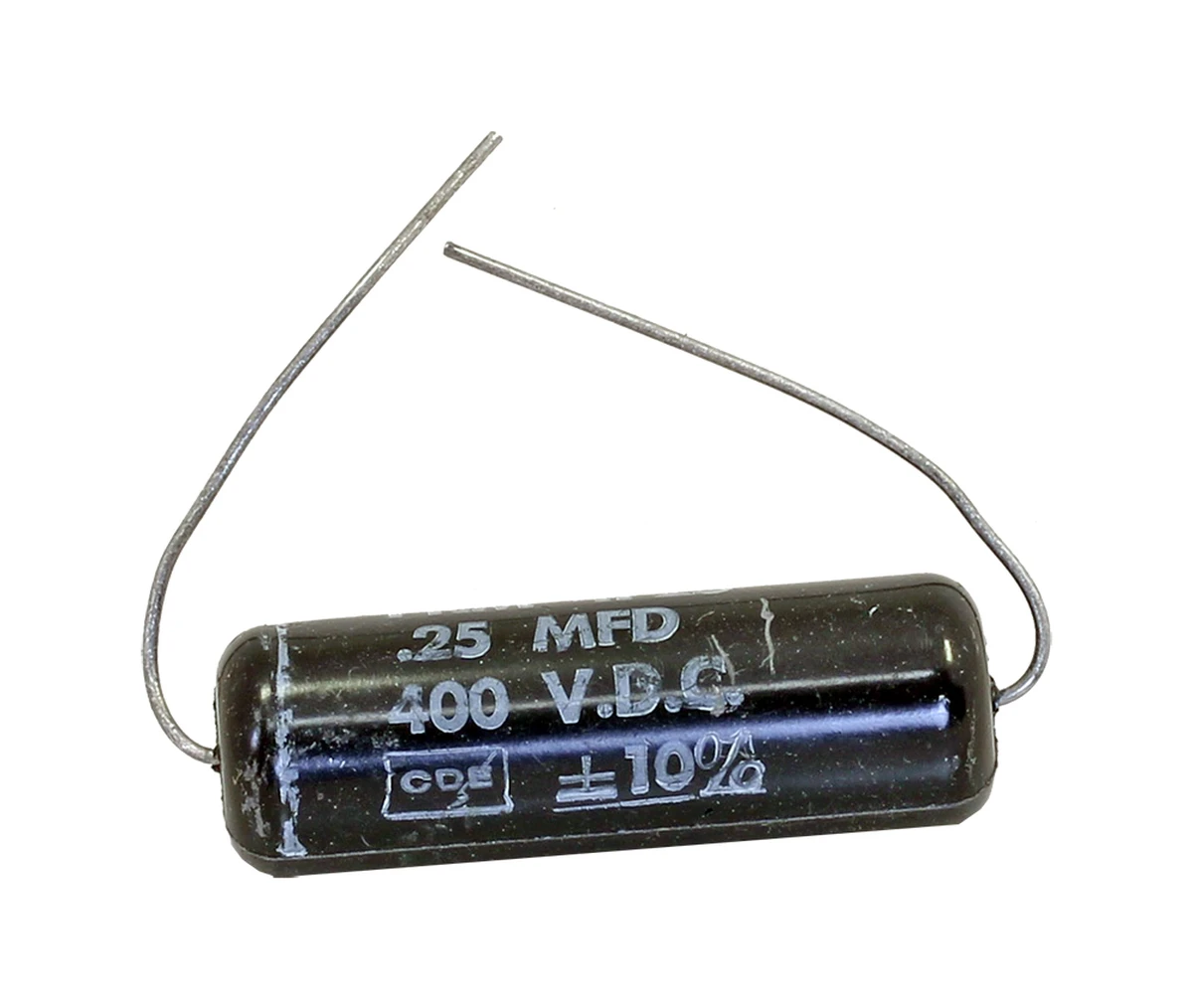 0.25 µF 400 vdc ±10% Non−Polarized Plastic Capacitor