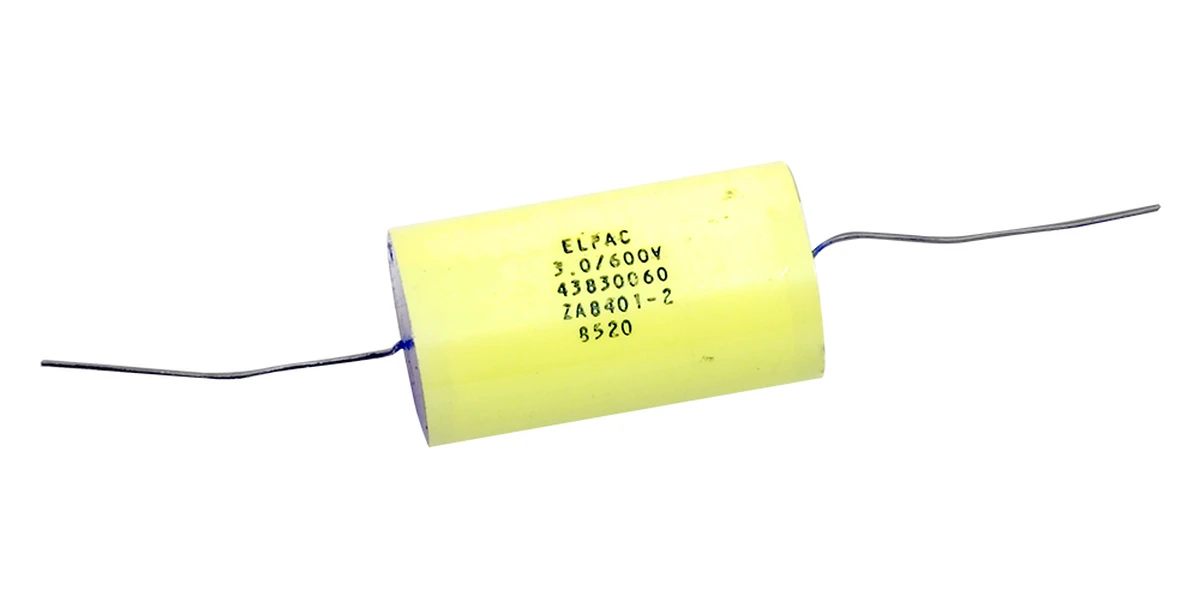 elpac polyester mylar axial capacitor