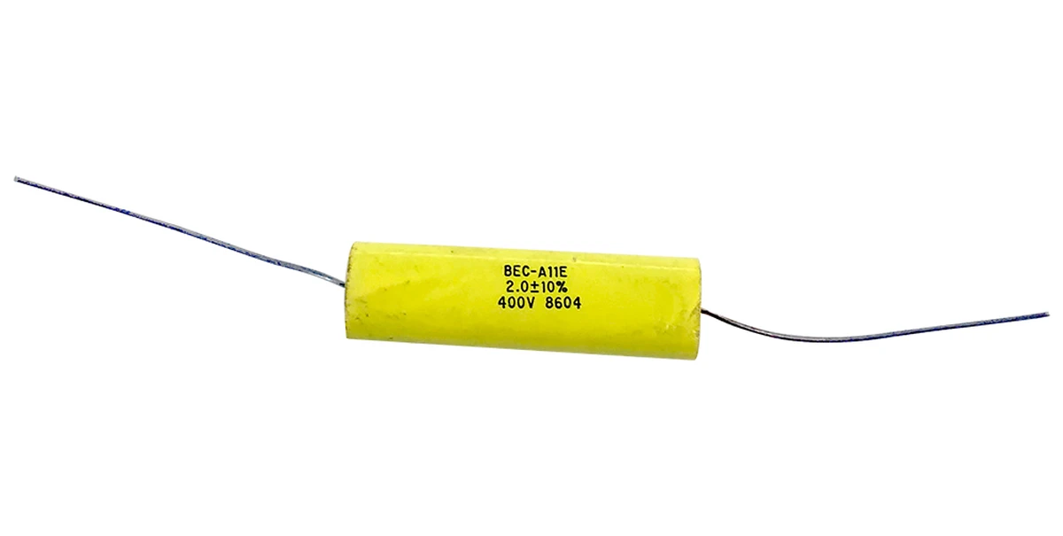 2 µF 400v 10% Non−Polarized Plastic Capacitor