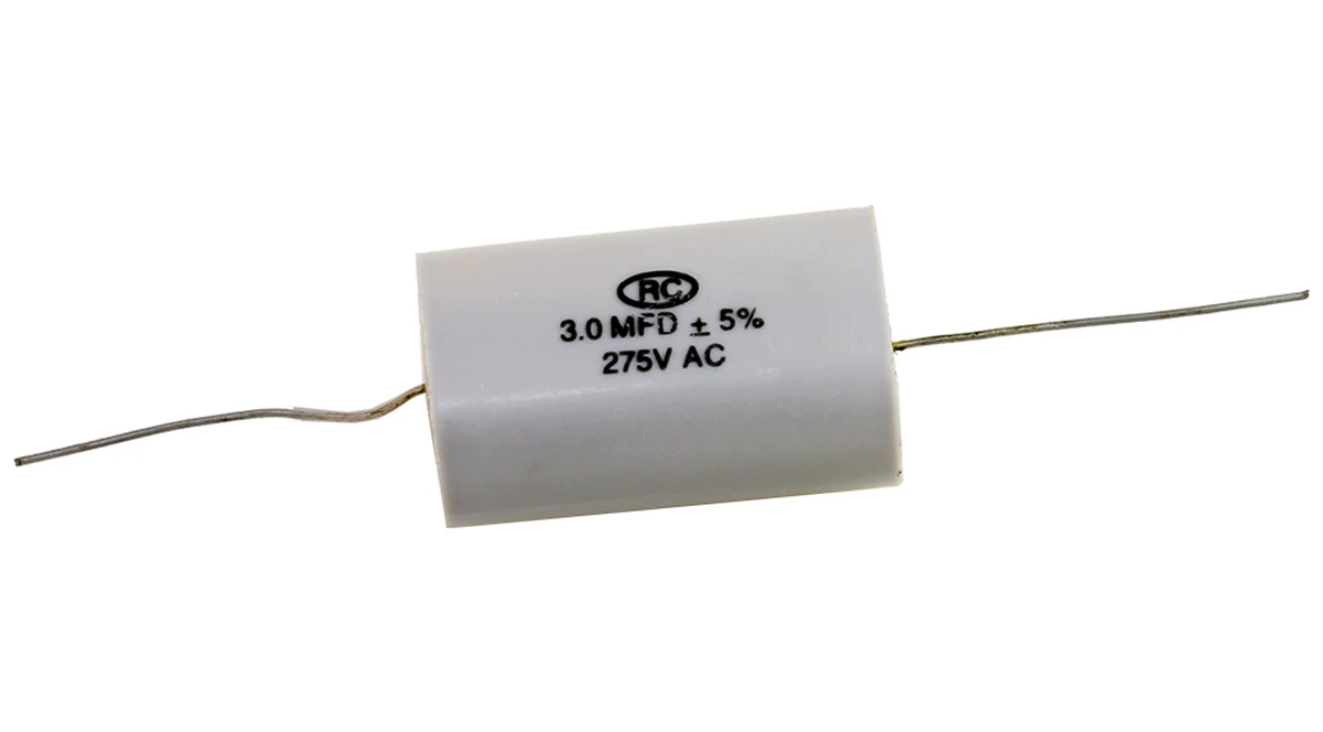 3 µF 275vac ±5% Non−Polarized Plastic Capacitor