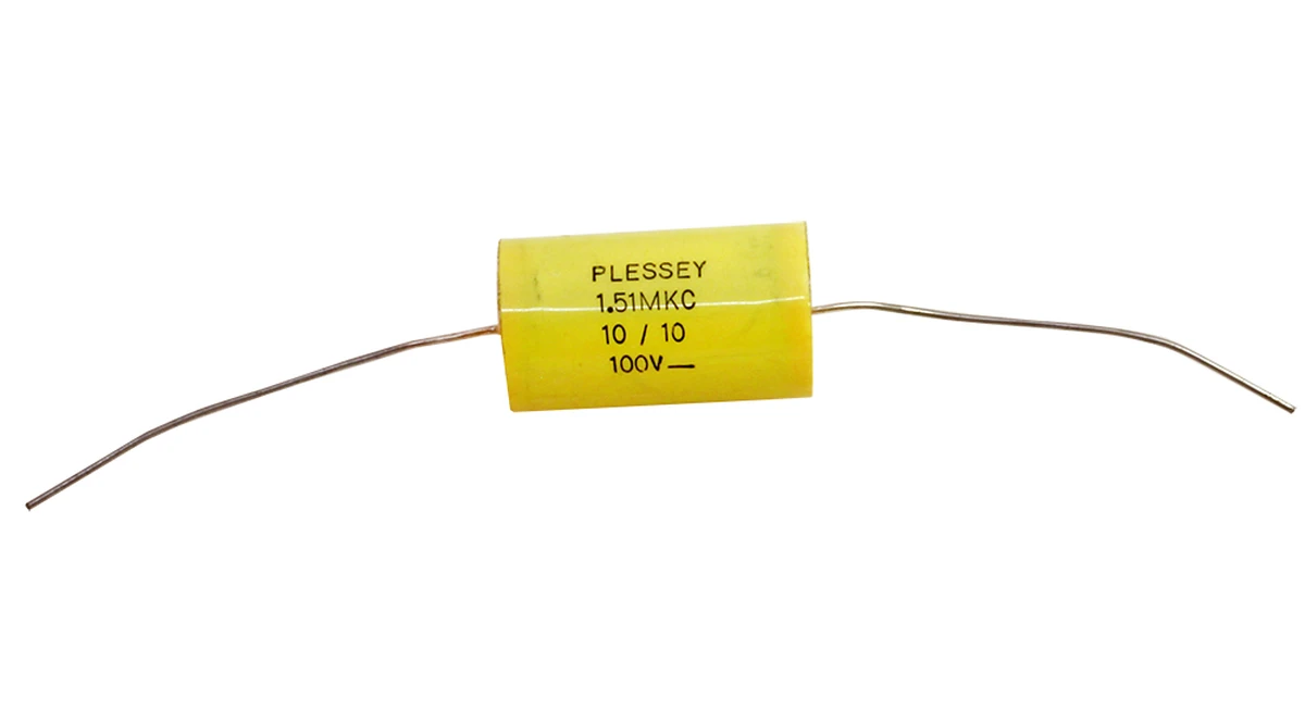 plessey mylar axial capacitor