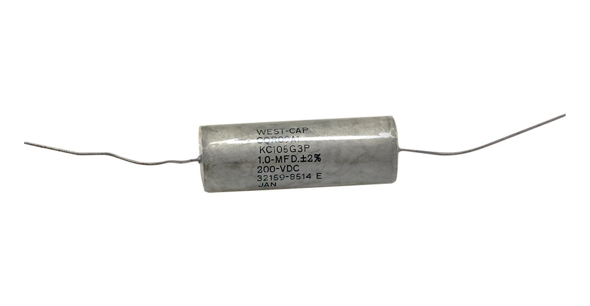 1 µF 200vdc Non−Polarized Metal Case Sealed Capacitor