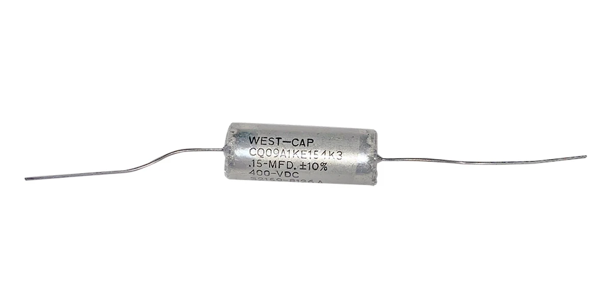 0.15 µF 400vdc Non−Polarized Metal Case Sealed Capacitor