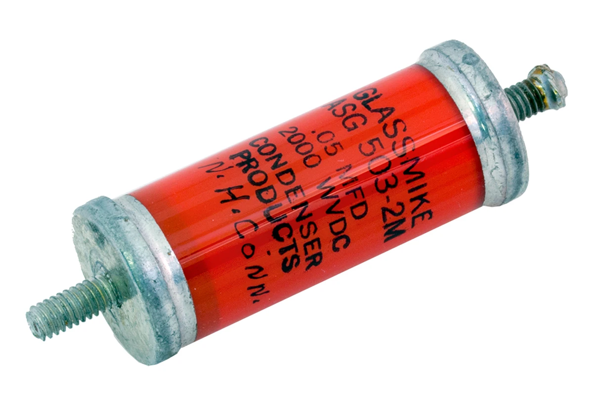 0.05 µF 2 Kv Tubular Glass High Voltage Capacitor