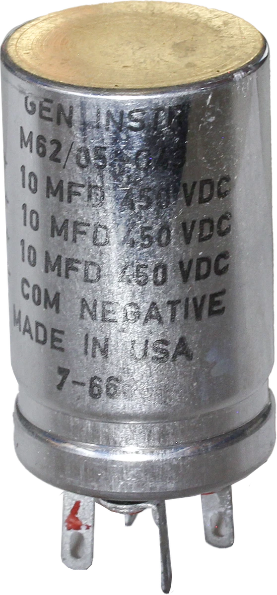 10 µF x3 450v Triple Section Electrolytic Capacitor