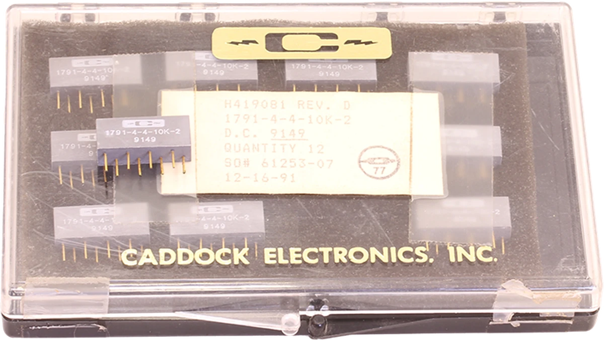 caddock 10k resistor network (rdf) 1791-4-4-10k-2