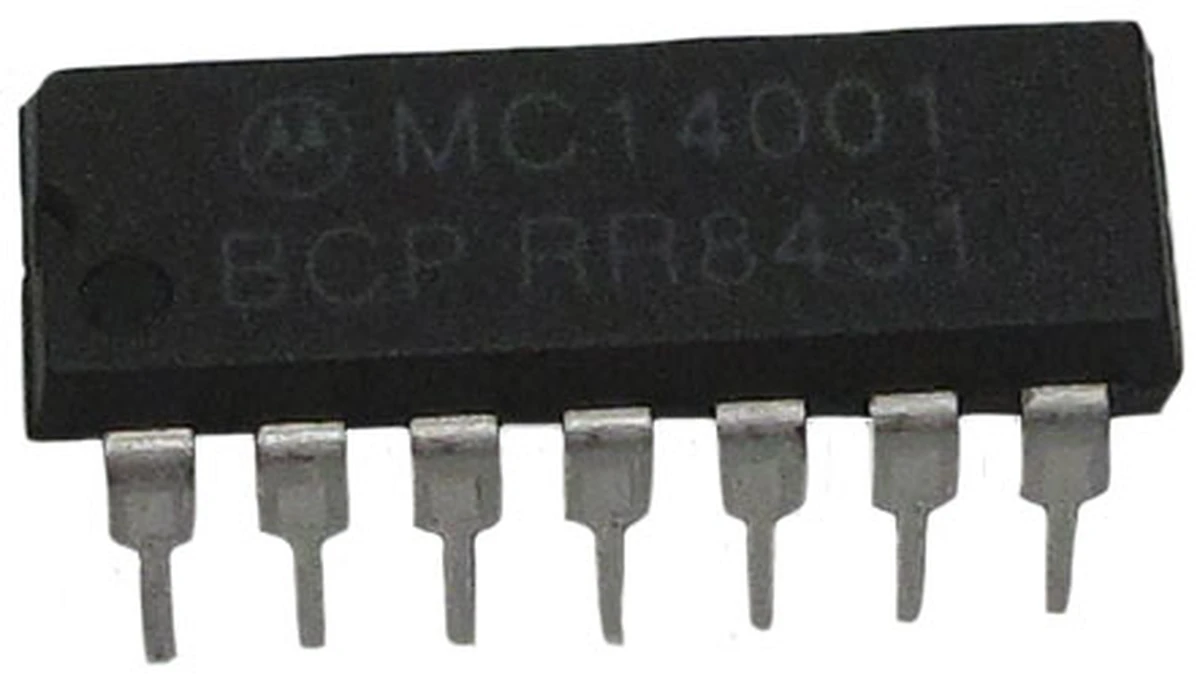 Motorola Quad 2−Input NOR Gate, 14 pin DIP, DC:8431 −