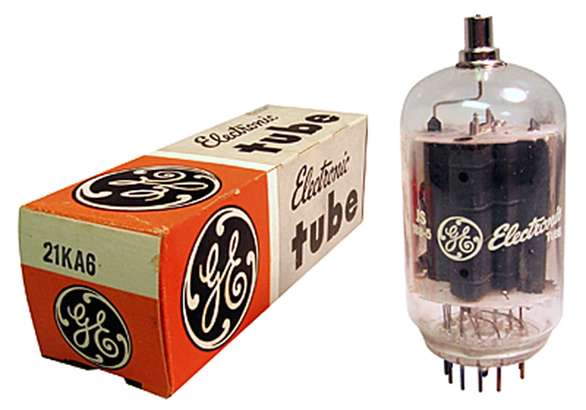 21AK6, GE, 12p Compactron Vacuum Tube