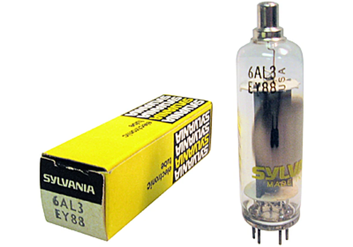 6AL3 / EY88, Sylvania, 9p w/ plate cap Vacuum Tube