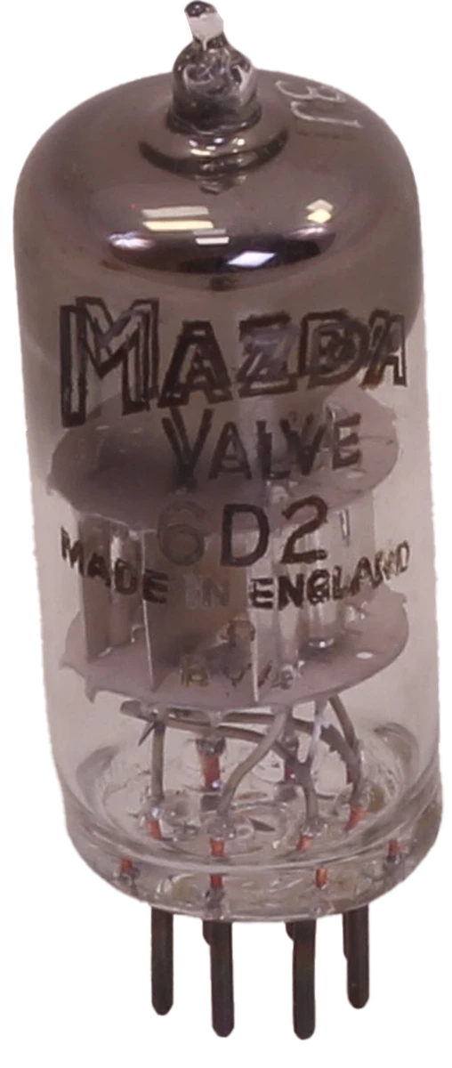 6D2/6AL5, Mazda Valve. Made in England. Vacuum Tube