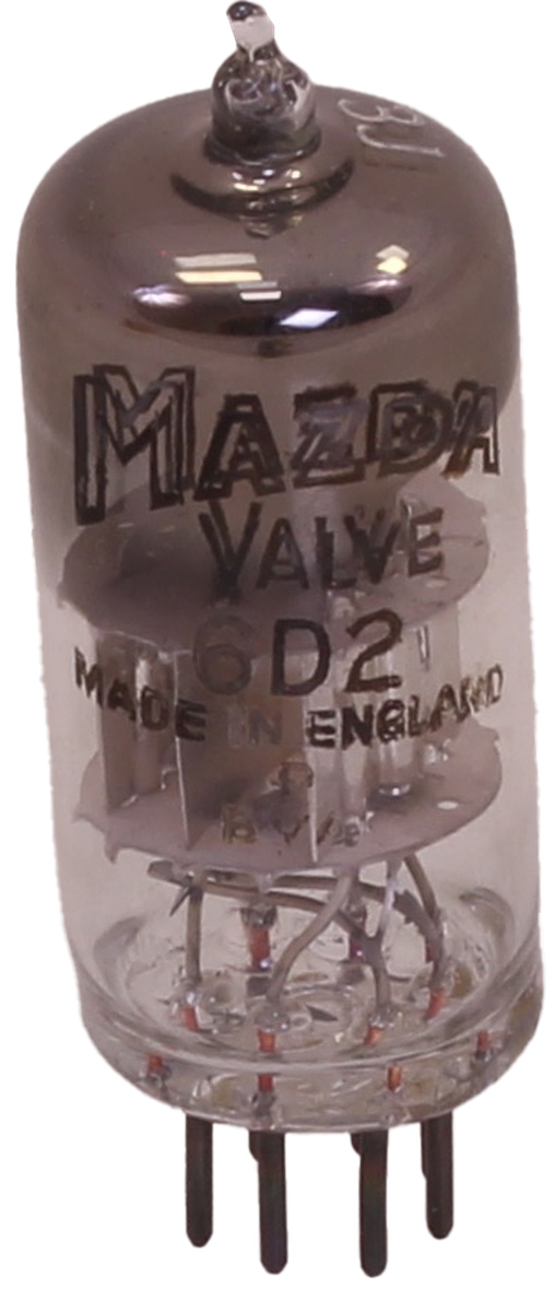 6D2/6AL5, Mazda Valve. Made in England. Vacuum Tube