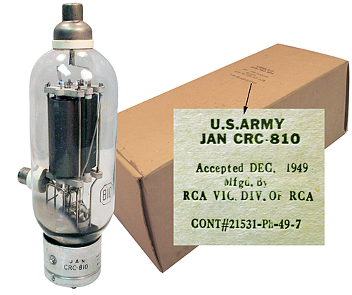 810JAN, Rare find, Delivered to US Army Dec '49, Brand new Vacuum Tube